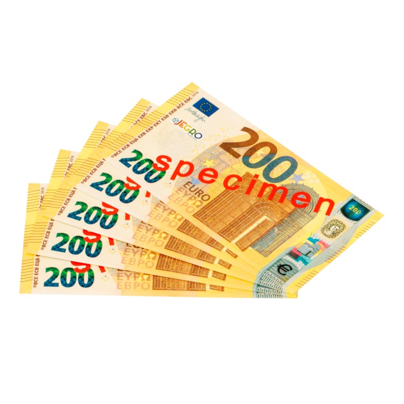 Euro banknotes - 200 euros | Bulk set | 100 pieces