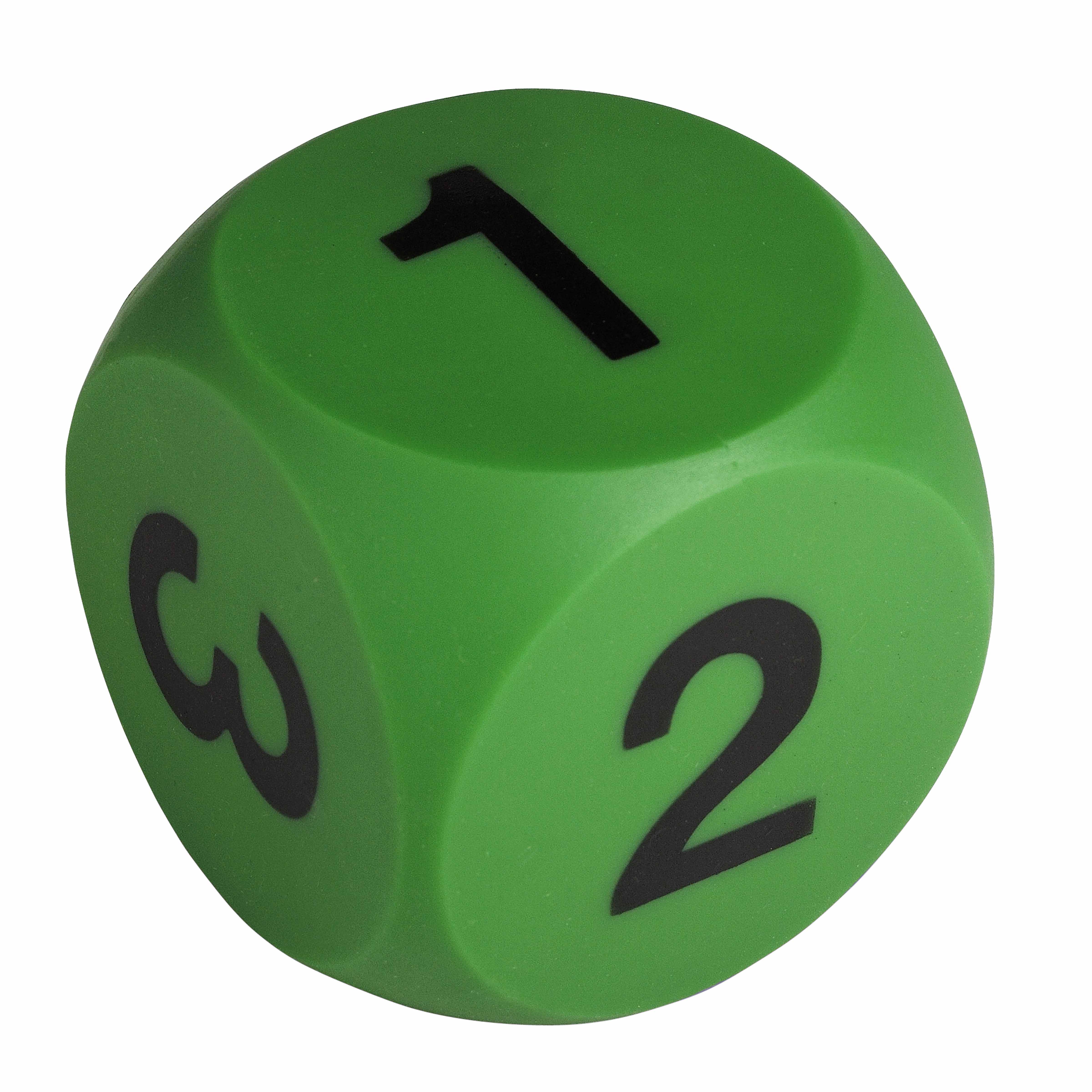 Dice numbers XL - green | 100 mm | Educo