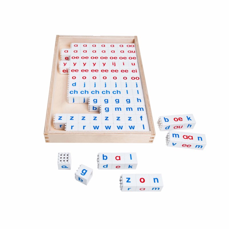Klik het woord  - klanktekenblokken | Educo | Play set | 96-piece | WOORDBOUW.