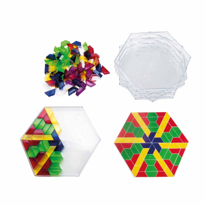 Scope - mosaic tiles transparent colors | Educo | Play set | 400 elements | FIGUURLIJK.