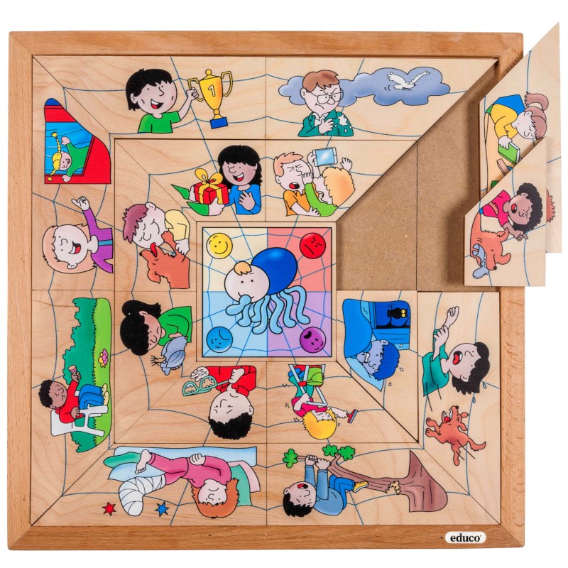 Spider sorting puzzle - emotions 