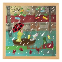 Extreme rain l Wooden puzzle l 64 puzzle pieces l Educo