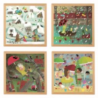 Extreme weather conditions l Wooden puzzle l Set of 4 l Educo