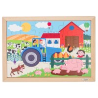 Math puzzle - addition and subtraction up to 6 l 24 wooden puzzle pieces l Educo