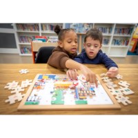 Math puzzle - quantities up to 12 l 35 wooden puzzle pieces l Educo