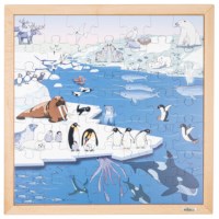 Vocabulary puzzle polar regions l Wooden puzzles l 49 puzzle pieces l Educo