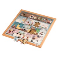Vocabulary puzzle - personal hygiene l Wooden puzzles l 49 puzzle pieces l Educo