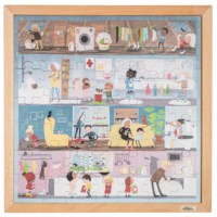 Vocabulary puzzle - personal hygiene l Wooden puzzles l 49 puzzle pieces l Educo