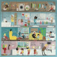 Vocabulary puzzle - personal hygiene l Wooden puzzles l 49 puzzle pieces l Educo