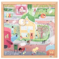 Vocabulary puzzle - general hygiene l Wooden puzzles l 49 puzzle pieces l Educo