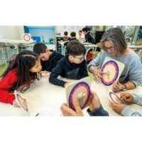 Model clock teacher - 12-hour | Practice material | Hours-minutes | Analog