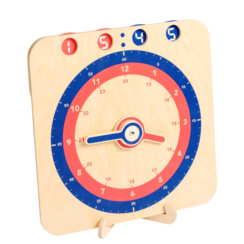 Clock analogue-digital teacher