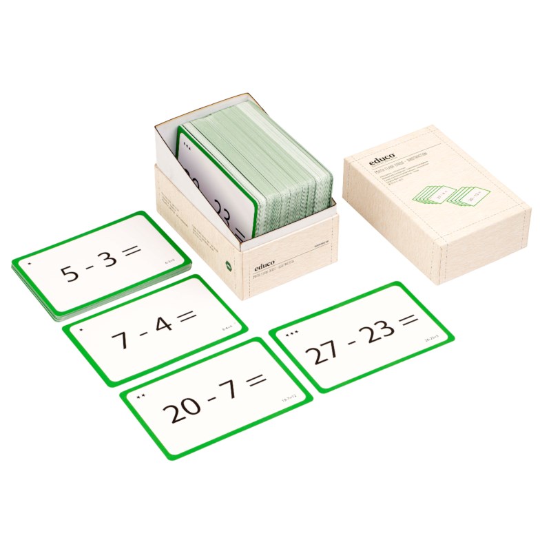 Math flash cards - substraction