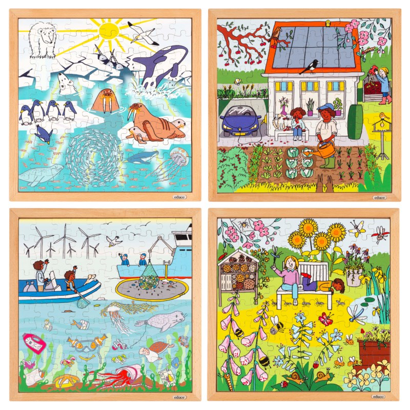 Nature&Climate puzzle-set of 4