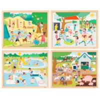 Active together - bundle pack | Educo | Jigsaw puzzle | 4 puzzles | GEZOND.