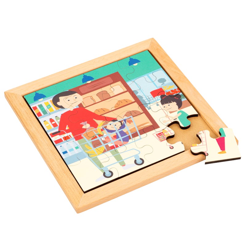 Toddler puzzle - in the supermarket