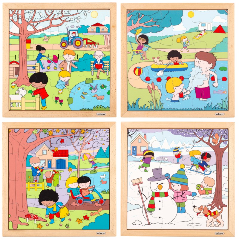 Jahreszeiten Puzzles- 4er Set