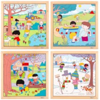 Seasons - bundle pack | Educo | Jigsaw puzzle | 4 puzzles | KIJKSEIZOEN.