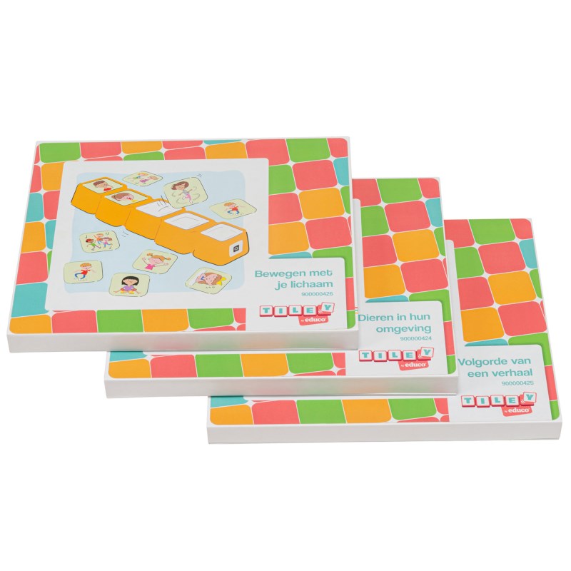 Tiley expansion - bundle pack | Educo | Play set | 3 games | TILEY.