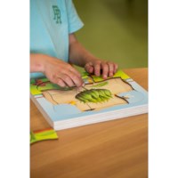On the farm - growth sunflower | Educo | layer puzzle | 31 puzzle pieces | GROEIGEHEIM.