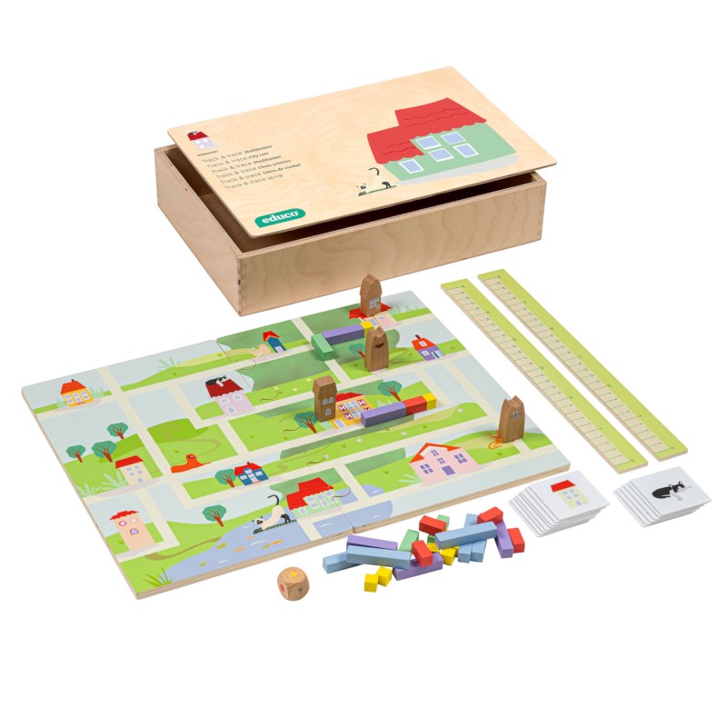 Track and trace - city cats | Educo | game box | MEETWERK.
