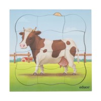 On the farm - bundle pack | Educo | Layer puzzle | 5 puzzles | GROEIGEHEIM.