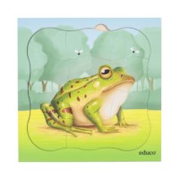In the forest - growth frog | Educo | layer puzzle | 31 puzzle pieces | GROEIGEHEIM.