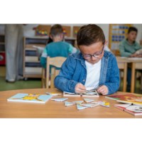 Triangle game - animal art | Educo | game box | FIGUURLIJK.