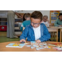 Triangle game - animal art | Educo | game box | FIGUURLIJK.