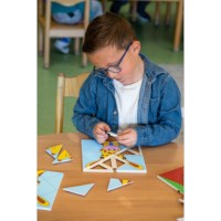 Triangle game - animal art | Educo | game box | FIGUURLIJK.