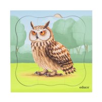 In the forest - bundle pack | Educo | Layer puzzle | 5 puzzles | GROEIGEHEIM.