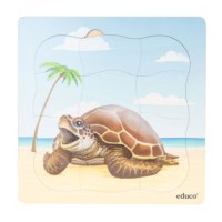 On the beach - bundle pack | Educo | Layer puzzle | 5 puzzles | GROEIGEHEIM.