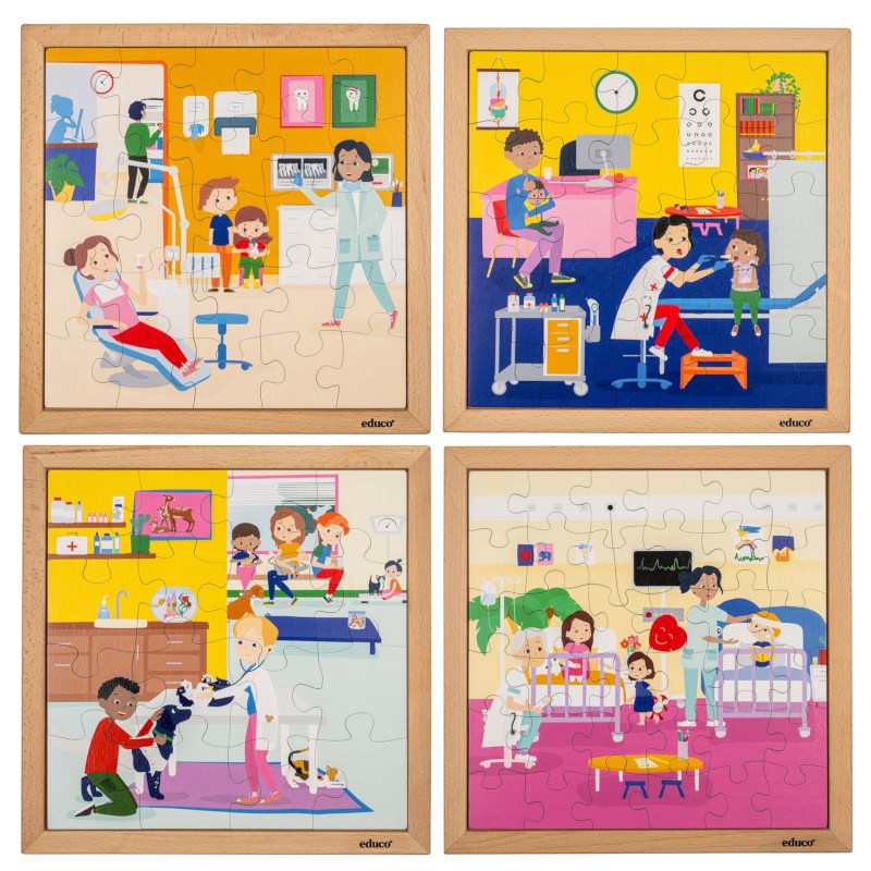 Healthcare – bundle pack | Educo | jigsaw puzzle | 4 puzzles | GEZOND.