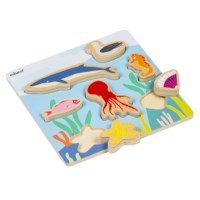 Animal friends – in the sea | Educo | inset puzzle | 7 puzzle pieces | GRIP. 