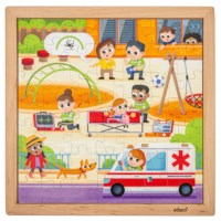 Emergency services - police | Educo | jigsaw puzzle | 49 puzzle pieces | ACTIE.