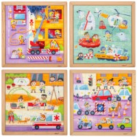 Emergency services - bundle pack | Educo | jigsaw puzzle | 4 puzzles | ACTIE.