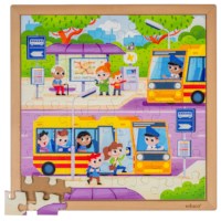 Transport - the bus | 64 puzzle pieces | REISTIJD.