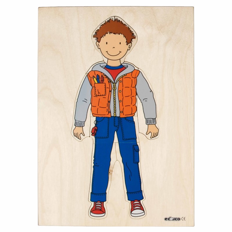 Getting dressed puzzle - boy