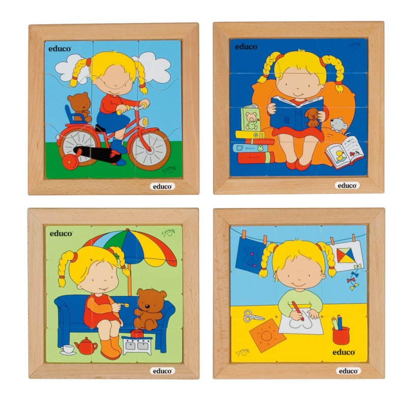 Puzzle set girls - set of 4