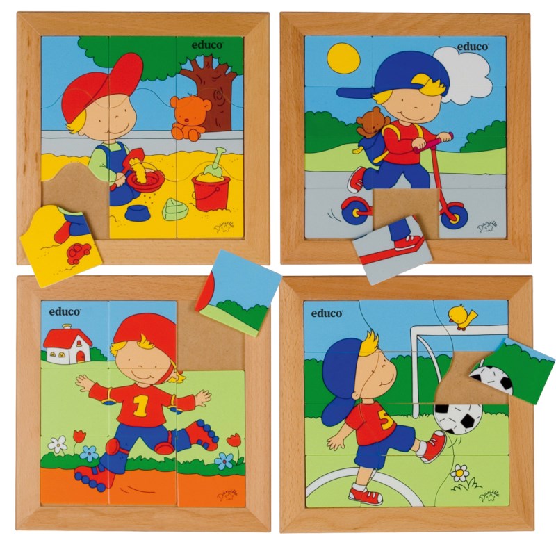 Puzzle set boys - set of 4