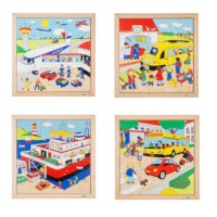 Transport puzzles - set of 4