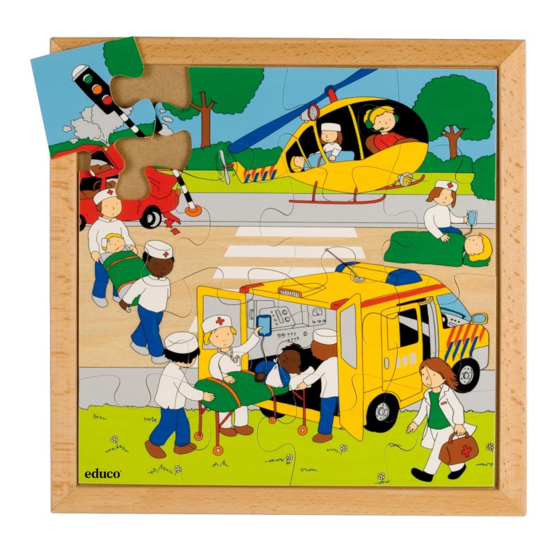 Street action puzzle - rescue 