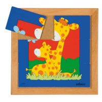 Animal puzzle mother + child - giraffe