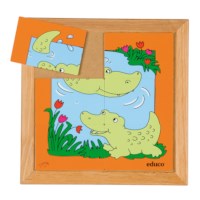 Animal puzzle mother + child - crocodile