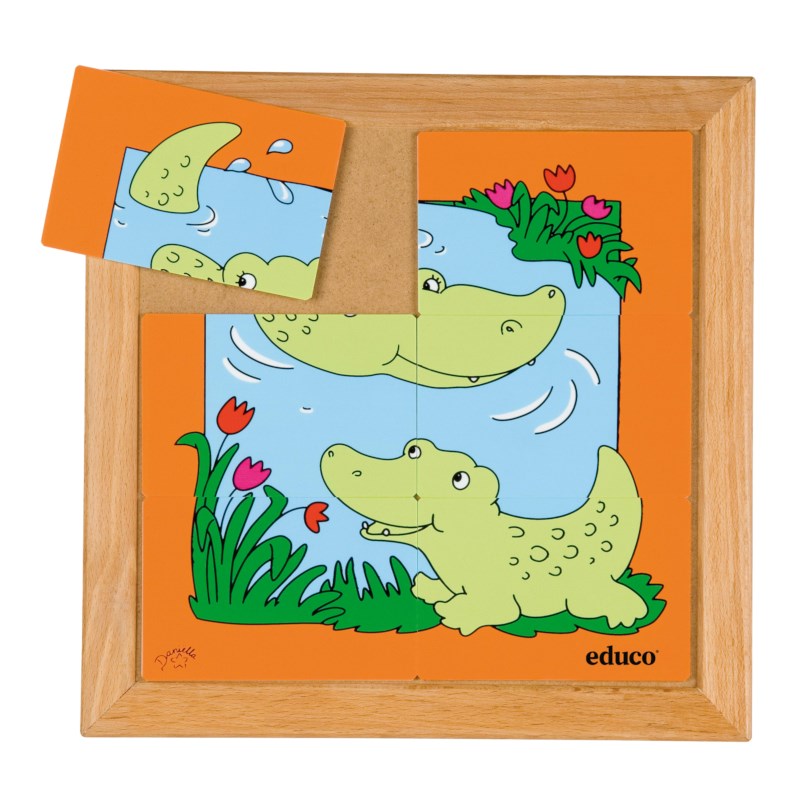 Animal puzzle mother + child - crocodile