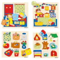 Knob puzzle surprise - animal houses