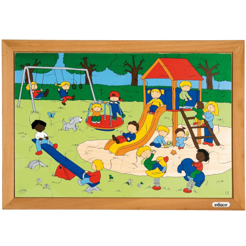 Children's activities puzzle - playground
