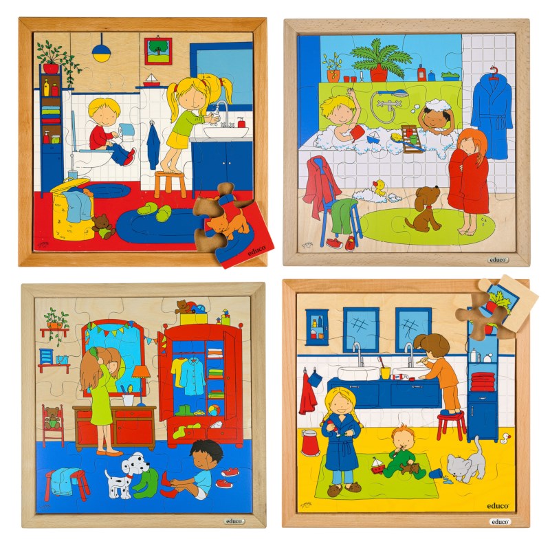 Hygiene puzzles - set of 4