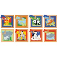 Animal puzzles mother + child - set of 8