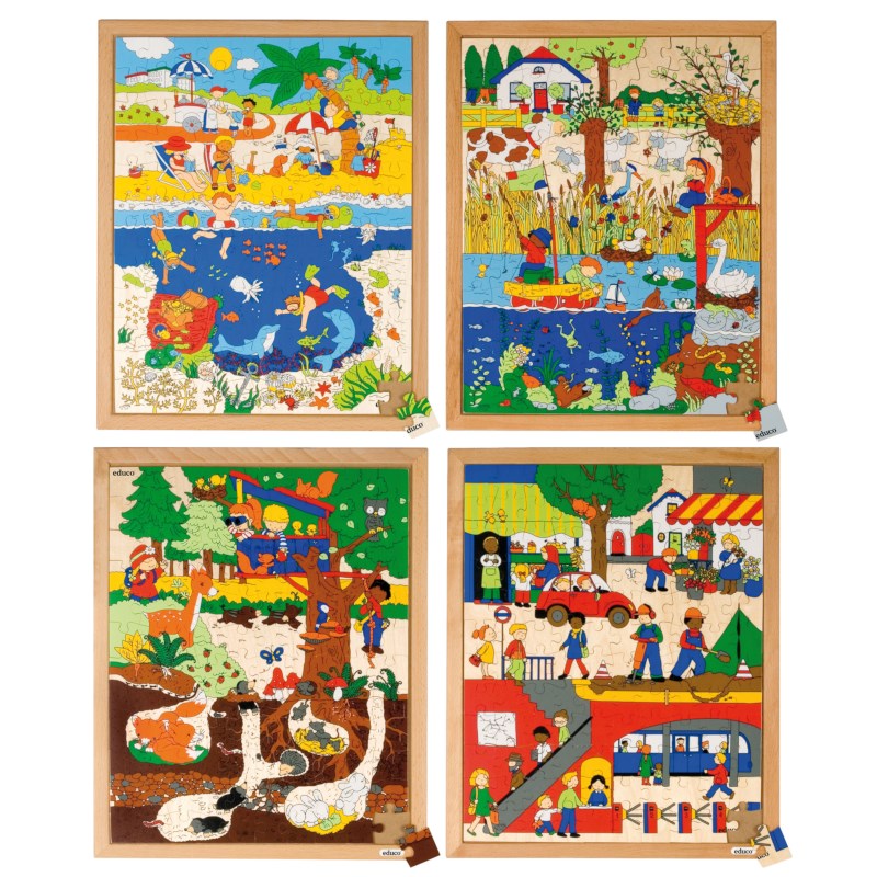 Above and beneath puzzles 120 - set of 4